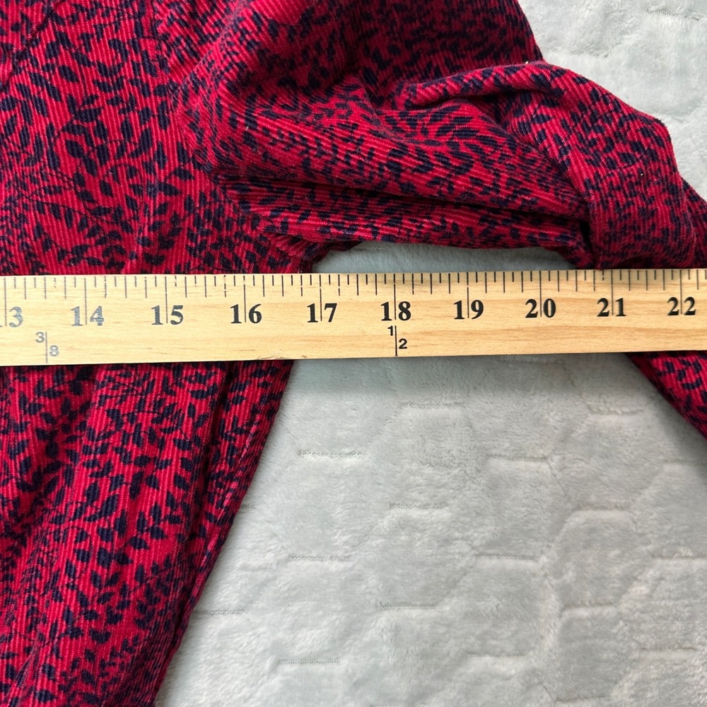 Boden Harriet Women Corduroy Belted Dress Red Navy Floral‎ US 4R Preppy Office - Picture 8 of 9